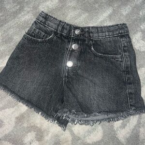 Toddler Girl Zara Black Denim Shorts